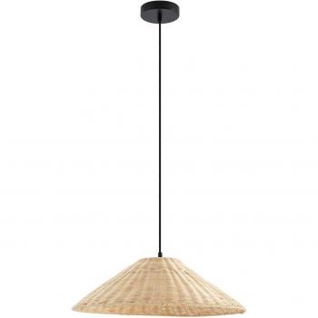Lampada a sospensione in rattan Zyralia, Lindby, color legno, Ø 50 cm