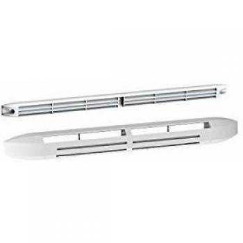 Bouche d'aération Hygro compacte 5/45 avec grille de façade d'atténuation 34dB gris