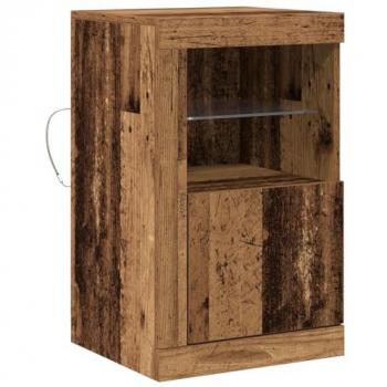 Rustic LED Side Cabinet 41x37x67 cm