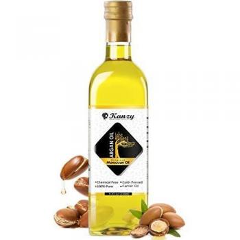 Olio di Argan Naturale Kanzy 100% Bio – Idratante per Capelli, Corpo, Visone e Cuticole