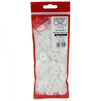 Large White Hinged Screw Caps by Timco