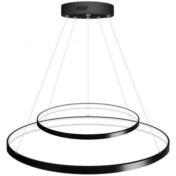 Candeeiro LED Suspenso Elix 60W Preto Ø57+38cm Branco Neutro