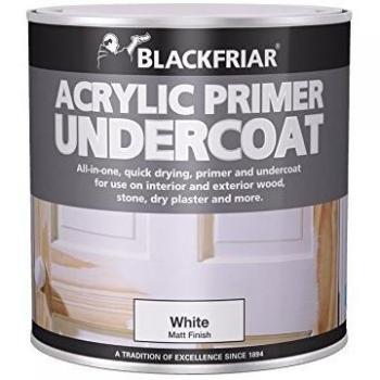 Blackfriar Quick Drying Acrylic Primer Undercoat White 250ml BKFWAP250