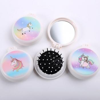 Miroir Peigne Cheveux Compact