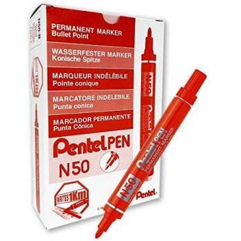Pentel Marqueur Permanent Rouge N50
