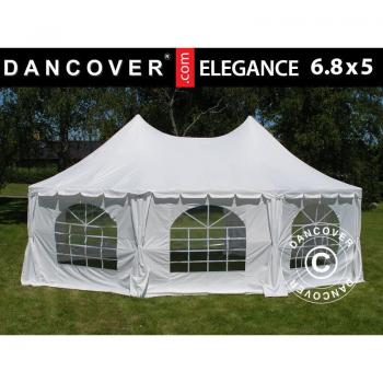 Elegance Gazebo 6,8x5m Bianco – Prodotto Dancover per Eventi