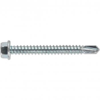Sealey Hex Head Zinc Plated Din 7504K Self Drilling Screws 5.5mm 50mm Pack of 10