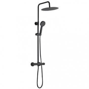 UG Columna de Ducha Extensible 85-155 Cm con Rociador Redondo y Grifo Termostático