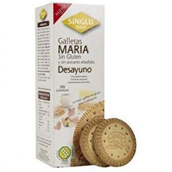 Maria Biscuits SINGLU – Petit-déjeuner sans sucre et sans gluten – 200 g