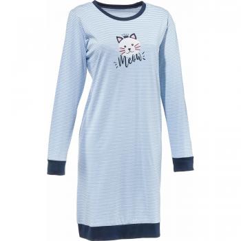 Hellblaues Nachthemd für Damen von Erwin Müller im Single-Jersey-Stil (Größe 36/38)