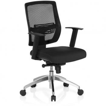 Profi‑Drehstuhl hjh Office NET 90 – Schwarz, höhenverstellbare Rückenlehne & Armlehnen