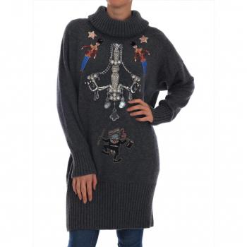 Crystal Gray Fairy Tale Cashmere Pullover