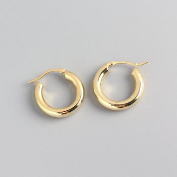 Aretes circulares de acero inoxidable para mujer, pendientes de aro antialérgicos de 20/25/30mm, 1 par