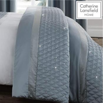 Catherine Lansfield Sequin Cluster Bedspread Duck Egg 240 x 260 cm