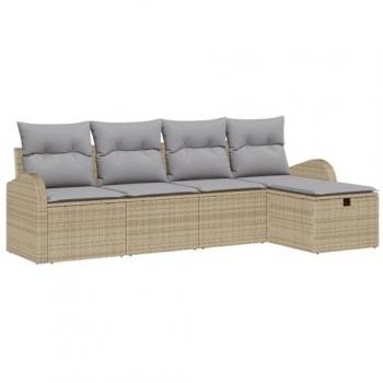 VidaXL Loungesofa Set mit Kissen 5-teilig in Beige