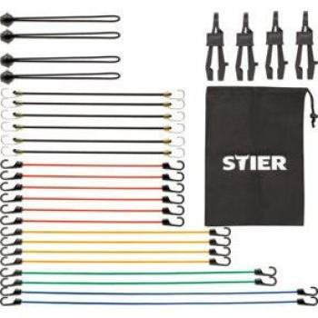 Pack de 28 élastiques Stier avec crochets en acier revêtus