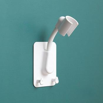 Soporte de Pared para Cabezal de Ducha 360° con 2 Ganchos Ajustable