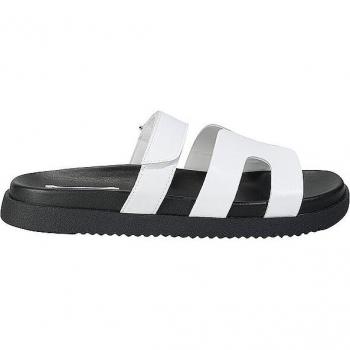 MISSILE Steve Madden Lederslides – weiße Variante, EU 38