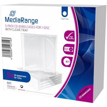 MediaRange BOX31-2 Fundas para discos ópticos Negro, Transparente