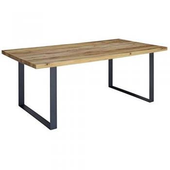 Tavolo da pranzo in legno massello 160x90x76 quercia naturale