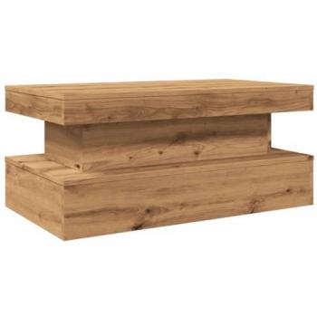 Table latérale LED chêne artisanal 90x50x40 cm