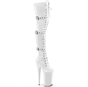 Pleaser BEYOND-3028 Weiße Stiefel für Damen EU 42