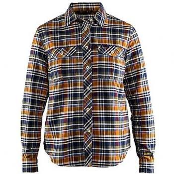 Chemise flanelle Blakläder bleu/orange taille S