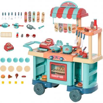 Mini-Cuisine Homcom 3-6 Ans – Cafétéria familiale
