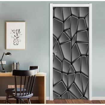 Stickers muraux noirs en forme de triangles 3D