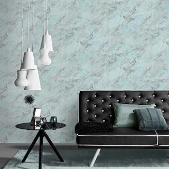 Tapisserie Intissée Salon Chambre Plus – Erismann Bricoflor Turquoise