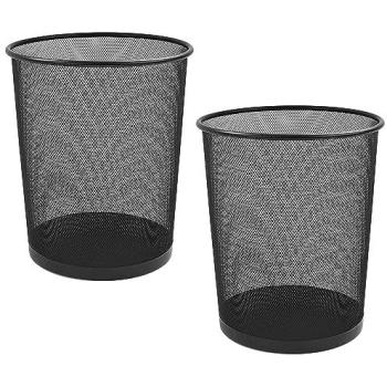 KAV Two‑Piece Black Paper Disposal Bin
