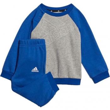 Conjunto adidas essentials logo niño gris