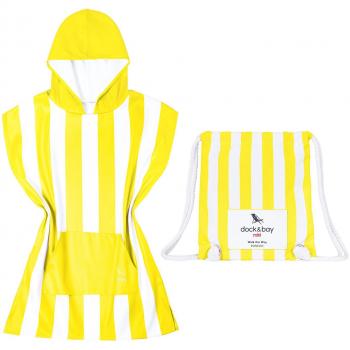 Dock & Bay Kids Yellow Microfiber Towel Poncho