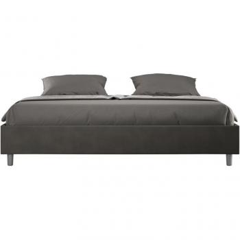 Letto Azelia 190x210 Grigio con Rivestimento Microfibra