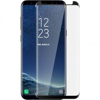 Protector de Pantalla de Cristal Templado para Galaxy S8 con Bordes Curvos Negros