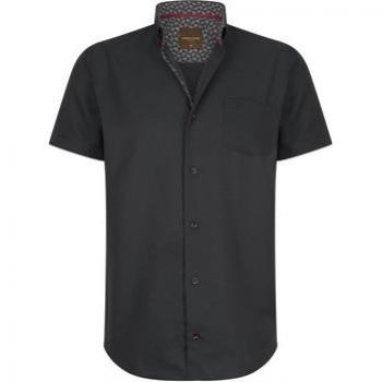 Camicia Cappuccino a Maniche Brevi in Nero