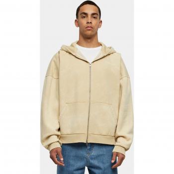ONLY Damen Strick Hoodie mit Reißverschluss in Sandwashoptik, Beige