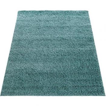 Alfombra Shaggy Lujosa Turquesa Pastel