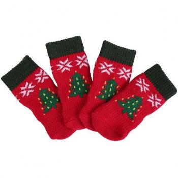Warm Knitted Christmas Socks for Dogs and Cats