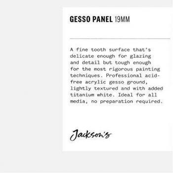Jackson's 19mm White Gesso Cradled Painting Panel