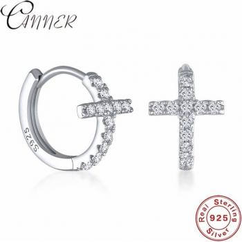 CANNER 925 Silver Cross Stud Earrings
