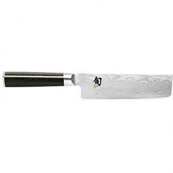 Shun Classic 6.5-Inch Nakiri Knife with VG-MAX Steel Blade and D-Shaped Ebony PakkaWood Handle