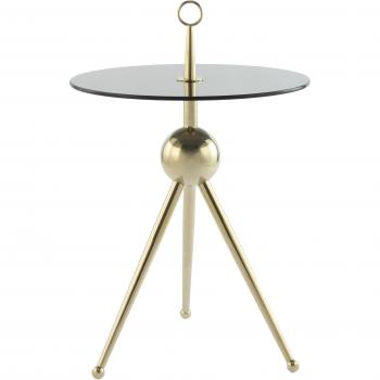 Tripod-Design Beistelltisch Ontario 325 in Gold