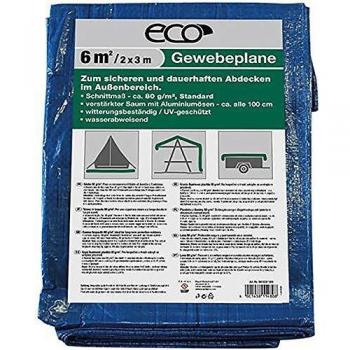Nespoli Gewebeplane 12 qm Schnittmaß 3 x 4 m, blau/grün (Ösen)