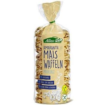 Bio Amaranth-Mais-Waffeln mit Meersalz