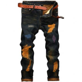 Pantalón Ajustado con Bordado Geométrico EH MD® Hombre