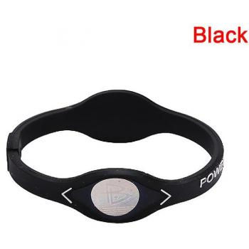 Pulsera de Silicona Energía y Salud Negra
