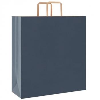 Bolsas de papel con asas 50 uds en color azul 45x17x48 cm