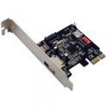 Adaptador PCI-Express Satycon con 2 SATA y 2 eSATA