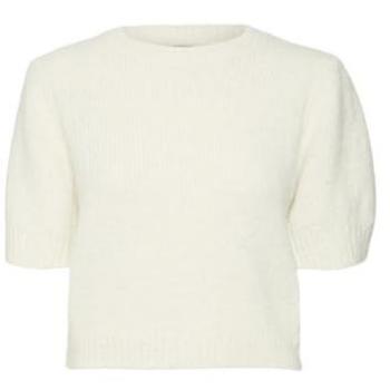 Vero Moda Pull crémeux à manches courtes bouffantes